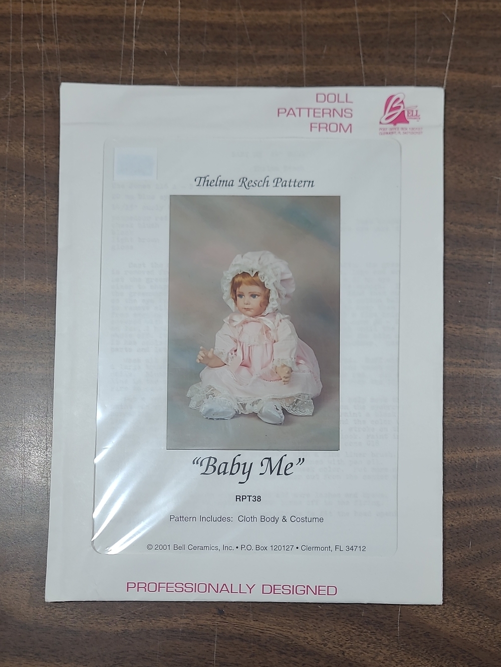 Baby Me Doll Pattern "Thelma Resch" - Pink Dress #RPT38